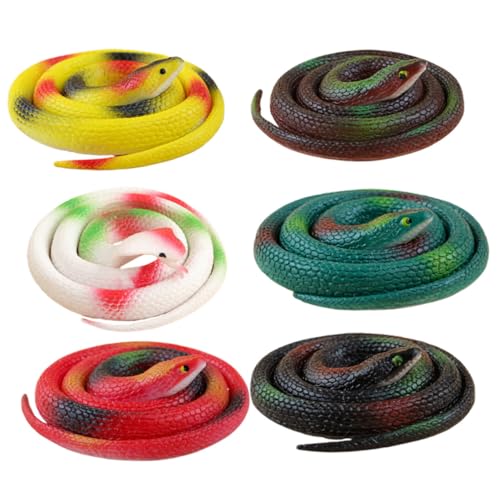 FIXOSHEE 6 Stück Teiliges Realistisches Gummischlangen Langlebige Lebensechte Schlangenspielzeuge aus Sicherem Gummi Vielseitig für Halloween Partys Streiche und Karneval Bunte FIXOSHEE 6 Stück Teiliges Realistisches Gummischlangen Langlebige Lebensechte Schlangenspielzeuge aus Sicherem Gummi Vielseitig für Halloween Partys Streiche und Karneval Bunte von FIXOSHEE