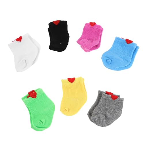 FIXOSHEE 7 Paare Puppensocken für Amerikanische Puppe Weiches Atmungsaktives Material Bunte Farben Passgenaues Zubehör für Anziehspiel und Sammler Outfits FIXOSHEE 7 Paare Puppensocken für Amerikanische Puppe Weiches Atmungsaktives Material Bunte Farben Passgenaues Zubehör für Anziehspiel und Sammler Outfits von FIXOSHEE