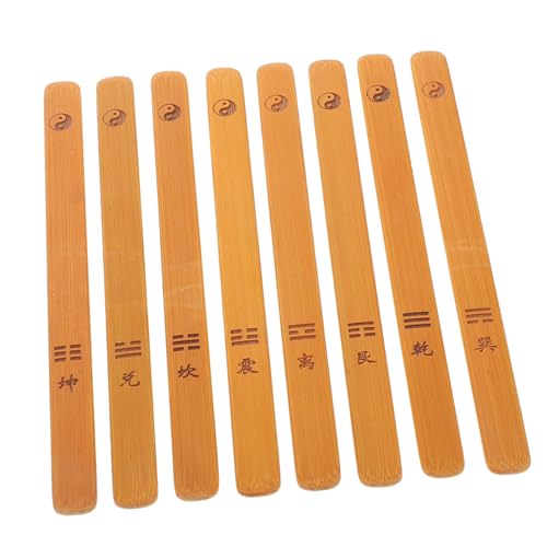 FIXOSHEE 8 Stück Teiliges Bambus Wahrsagestäbe Ging Divinationsstäbe Vintage Blanko Sticks mit Chinesischer Kultur und Spiritueller Führung für Tradition und Sammlung von FIXOSHEE