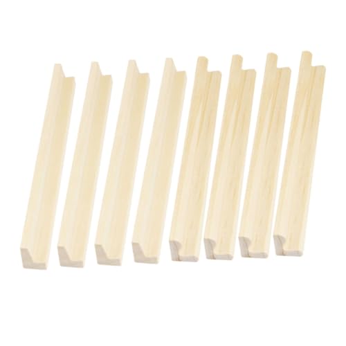 FIXOSHEE 8 Stück Teiliges Domino Holztablett Set mit Buchstabenhalter Robustes Natürliches Material Multifunktionale Karten Dominobasis für Gesellschaftsspiele und DIY Bastelprojekte von FIXOSHEE