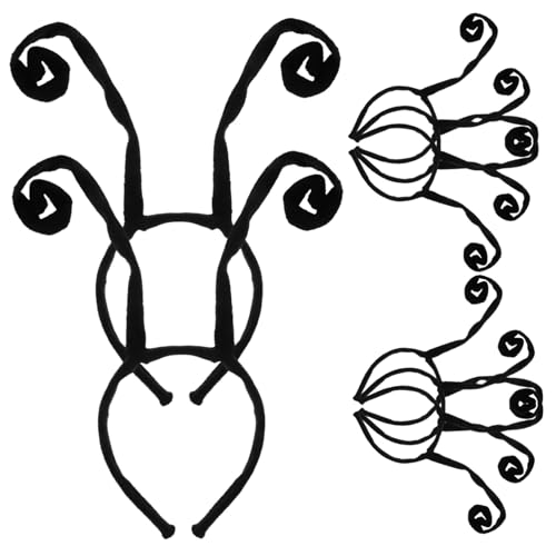FIXOSHEE 8 Stück Teiliges Halloween Haarband mit Einzigartigem Schmetterlings Antennen Design Perfektes DIY Haar Accessoire für Party Kostüm und Festliche Dekoration Schwarz Auffälliger FIXOSHEE 8 Stück Teiliges Halloween Haarband mit Einzigartigem Schmetterlings Antennen Design Perfektes DIY Haar Accessoire für Party Kostüm und Festliche Dekoration Schwarz Auffälliger von FIXOSHEE