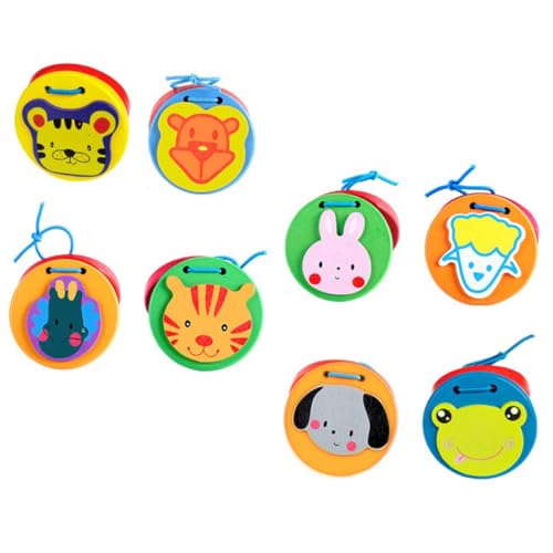 FIXOSHEE 8 Stück Teiliges Holz Kastagnetten für Bunte Tierische Musikinstrumente Pädagogisches für Vorschule Frühes Lernen Rhythmische Handpercussion FIXOSHEE 8 Stück Teiliges Holz Kastagnetten für Bunte Tierische Musikinstrumente Pädagogisches für Vorschule Frühes Lernen Rhythmische Handpercussion von FIXOSHEE