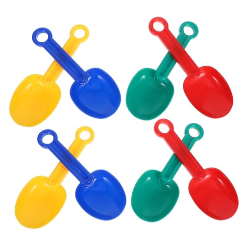 FIXOSHEE 8 Stück Teiliges Mini Sandspielzeug Bunte Kindersichere Sandschaufeln aus Robustem Kunststoff für Strand Garten Outdoor Spiele und Kleine Baumeister Tragbar und Langlebig von FIXOSHEE