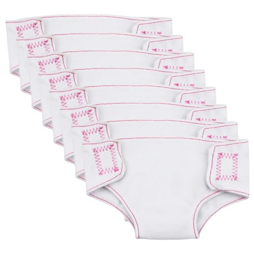 FIXOSHEE 8 Stück Teiliges Puppenkleidungs Farbigen Puppenunterhosen und Stoffwindeln Feine Naht Robustes Material Geeignet für Spielzeugpuppen Geschenk für Kleine Mädchen von FIXOSHEE