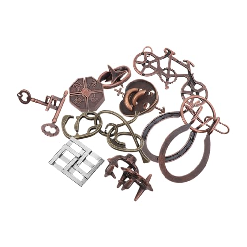 FIXOSHEE 9 Stück Teiliges Luban Lock Metall Puzzle Anspruchsvolle Gehirntrainer Denkspiele für Erwachsene und Jugendliche Fördert Konzentration Problemlösung und Stressabbau Geduldsspiel FIXOSHEE 9 Stück Teiliges Luban Lock Metall Puzzle Anspruchsvolle Gehirntrainer Denkspiele für Erwachsene und Jugendliche Fördert Konzentration Problemlösung und Stressabbau Geduldsspiel von FIXOSHEE