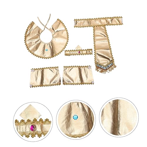 FIXOSHEE Ägyptisches Pharaonen Kostüm Teilig Weiche Accessoires Inklusive Dekorativem Gürtel Ägyptischem Halskragen und Kopfschmuck für Halloween Cosplay und Motto Partys FIXOSHEE Ägyptisches Pharaonen Kostüm Teilig Weiche Accessoires Inklusive Dekorativem Gürtel Ägyptischem Halskragen und Kopfschmuck für Halloween Cosplay und Motto Partys von FIXOSHEE