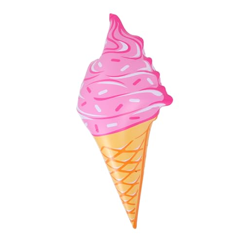 FIXOSHEE Aufblasbares Eiscreme Poolspielzeug Schwimmfloß Wasserspielzeug für Erwachsene Leicht Tragbar Bequemes Design Geeignet für Strand und Garten Platzsparend und Einfach zu Bedienen von FIXOSHEE