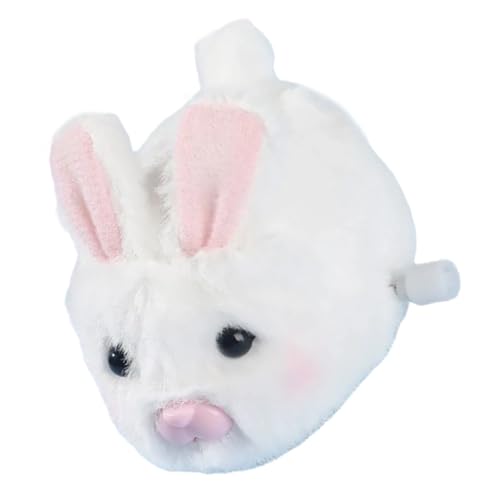 FIXOSHEE Aufziehbares Plüschtier Wind up Weißer Hase Niedliches Tierförmiges Geschenk Osterdeko Lustiges Kinderspielzeug für Jungen und Mädchen Ab Jahren von FIXOSHEE