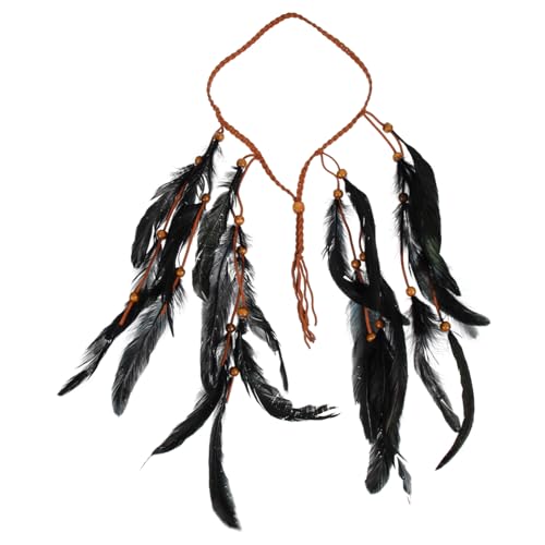 FIXOSHEE Boho Feder Haarband mit Langen Quasten Dekoratives Stirnband für Damen und Mädchen Vintage Party Haarschmuck im Bohemian Stil Geeignet für Festivals Cosplay und Hochzeiten von FIXOSHEE
