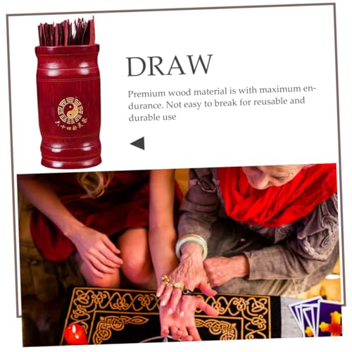 FIXOSHEE Chinesische Wahrsagestäbchen mit Holzbehälter Langlebige Divinationsstäbe aus Premium Spielerisches Orakelspiel für Jung und Alt Praktisches Feng Shui Zubehör für Glück und Spaß von FIXOSHEE
