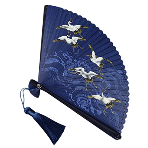 FIXOSHEE Chinesischer Faltbarer Handfächer Vintage Stil Tragbarer Handfächer für Tanz Dekoration und Sommerkühlung Klassischer Chinesischer Faltfächer für Damen und Kostümaccessoire von FIXOSHEE