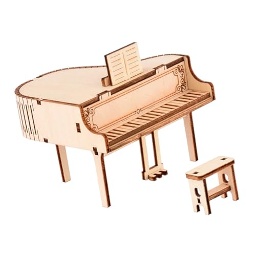 FIXOSHEE DIY Holz Klavier Musikbox Bausatz für Mechanisches Holzpuzzle Sicherer Bastelset für Jungen und Mädchen Edukatives Instrument Kreativität und Vorstellungskraft von FIXOSHEE