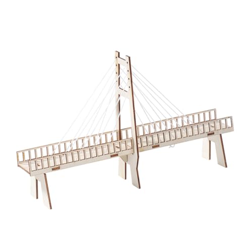 FIXOSHEE DIY Holzmodell Schrägseilbrücke Physik Experiment Lernspielzeug aus Robustem Holz für Kreatives Basteln und Spielerisches Naturwissenschaftsverständnis von FIXOSHEE