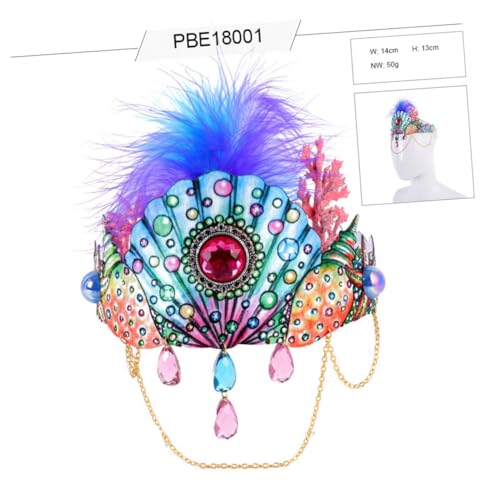 FIXOSHEE Fedriges Halloween Haarband mit Muschel und Korallen Elastisches Haarschmuck Stirnband für Damen Leichtes Kopfschmuck Accessoire für Party Fotoshooting und Kostümfest FIXOSHEE Fedriges Halloween Haarband mit Muschel und Korallen Elastisches Haarschmuck Stirnband für Damen Leichtes Kopfschmuck Accessoire für Party Fotoshooting und Kostümfest von FIXOSHEE