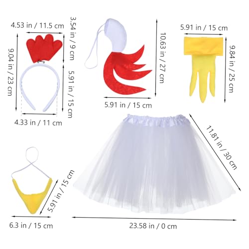 FIXOSHEE Festliches Chick Kostüm Set Teilig mit Weißem Feder Haarreif und Tüllrock Atmungsaktiv Bequem für Frauen Vielseitig für Party Karneval Halloween und Osterfeste FIXOSHEE Festliches Chick Kostüm Set Teilig mit Weißem Feder Haarreif und Tüllrock Atmungsaktiv Bequem für Frauen Vielseitig für Party Karneval Halloween und Osterfeste von FIXOSHEE