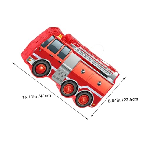 FIXOSHEE Feuerwehr Theme Pinata mit Augenbinde und Konfetti für Jungen Geburtstagsparty Dekorationen Feuerwehrmann Party Zubehör von FIXOSHEE