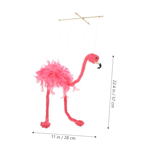 FIXOSHEE Flamingo Marionette Plüschpuppe Kuscheltier Weiches Tierpuppenspielzeug Interaktive Handgeführte Marionette Für Puppenspiele Familienaktivitäten Und Kreative Zufällige Farbe von FIXOSHEE