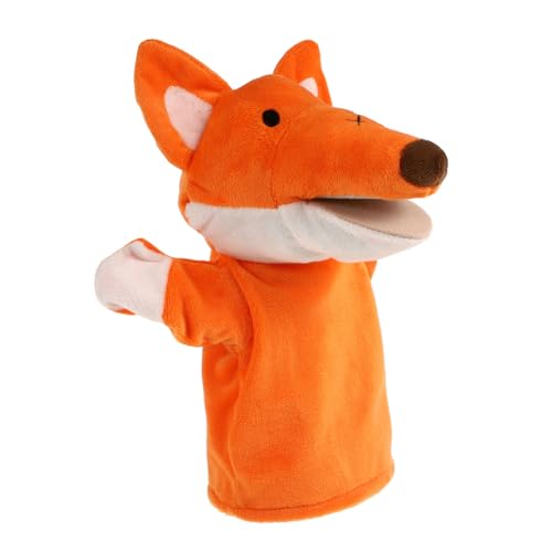 FIXOSHEE Fuchs Handpuppe Plüsch Tier Fingerpuppe Weiches Kuscheltier Fingerspielzeug für Leicht zu Verstauen und Vielseitig Einsetzbar von FIXOSHEE