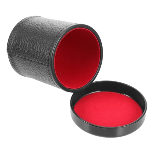 FIXOSHEE Geräuschloser Würfelbecher mit Rotem Filzfuß Leiser Würfelhalter für Bar Spiele Party Kompakt Leicht Tragbar für Brett Tischspiele von FIXOSHEE