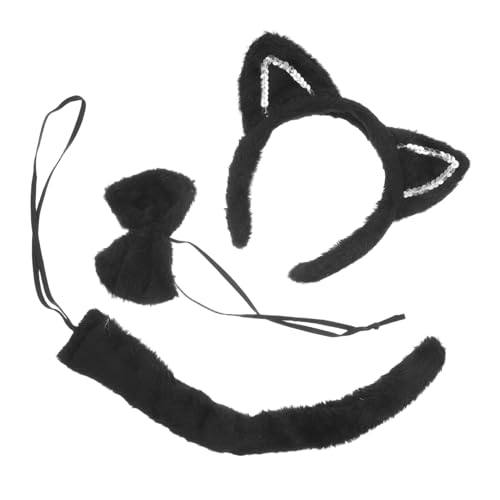 FIXOSHEE Glitzerndes Katzenohren Set mit und Fliege Pailletten Stirnband für Halloween und Cosplay Komfortabel für Kostüm und Rollenspiele FIXOSHEE Glitzerndes Katzenohren Set mit und Fliege Pailletten Stirnband für Halloween und Cosplay Komfortabel für Kostüm und Rollenspiele von FIXOSHEE