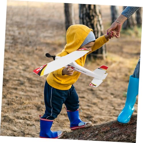 FIXOSHEE Gummibandbetriebenes Segelflugzeug aus Schaumstoff und Balsaholz Leichtes Outdoor Flugzeugmodell für Stem Lernspielzeug Langlebig und Kompakt für Natur und Familie von FIXOSHEE