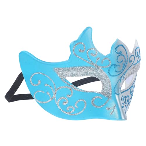 FIXOSHEE Halbgesichts maske Silber blau mit Goldglitzer Party Halloween maske für Damen Vielseitige Cosplay accessoire für Maskenball Tanz und Festliche Anlässe FIXOSHEE Halbgesichts maske Silber blau mit Goldglitzer Party Halloween maske für Damen Vielseitige Cosplay accessoire für Maskenball Tanz und Festliche Anlässe von FIXOSHEE
