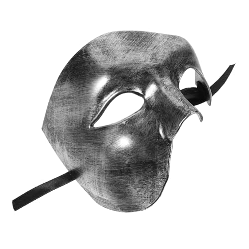 FIXOSHEE Halbgesichtsmaske Halloween Vintage Silber Leichte Dekorative Ein Augen Maske mit Verstellbarem Band Tragbare Masquerade Party Maske für Erwachsene Cosplay und Kostümfest FIXOSHEE Halbgesichtsmaske Halloween Vintage Silber Leichte Dekorative Ein Augen Maske mit Verstellbarem Band Tragbare Masquerade Party Maske für Erwachsene Cosplay und Kostümfest von FIXOSHEE