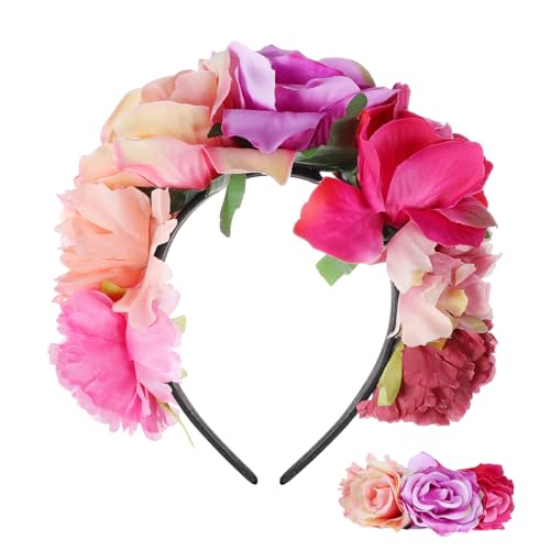 FIXOSHEE Halloween Haarband Blumen Haarschmuck Polyester Leicht Bequem für Party Cosplay Damen Haarreifen in Rosa Violett FIXOSHEE Halloween Haarband Blumen Haarschmuck Polyester Leicht Bequem für Party Cosplay Damen Haarreifen in Rosa Violett von FIXOSHEE