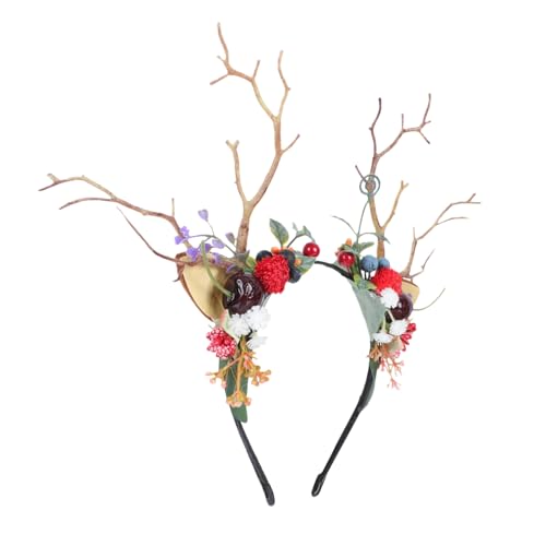 FIXOSHEE Halloween Haarschmuck Rentier Geweih Haarreif Leicht Party Kopfschmuck Mädchen Kostüm Zubehör für Halloween Festliche Dekoration von FIXOSHEE