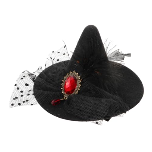 FIXOSHEE Halloween Hexenhut Haarclip Verarbeitung Stilvolles Design Komfortabel Tragbar Modisches Party Accessoire für Damen Geeignet für Hochzeit Geburtstag und Festliche Anlässe FIXOSHEE Halloween Hexenhut Haarclip Verarbeitung Stilvolles Design Komfortabel Tragbar Modisches Party Accessoire für Damen Geeignet für Hochzeit Geburtstag und Festliche Anlässe von FIXOSHEE