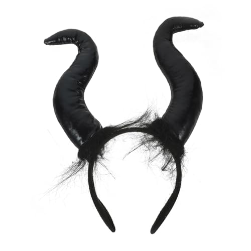 FIXOSHEE Halloween Party Haarreif mit Schwarzen Ox Horn Hörnern Teufel Kostüm Kopfschmuck Einstellbares Cosplay Accessoire für Karneval Mottoparty und Bühnenauftritte FIXOSHEE Halloween Party Haarreif mit Schwarzen Ox Horn Hörnern Teufel Kostüm Kopfschmuck Einstellbares Cosplay Accessoire für Karneval Mottoparty und Bühnenauftritte von FIXOSHEE