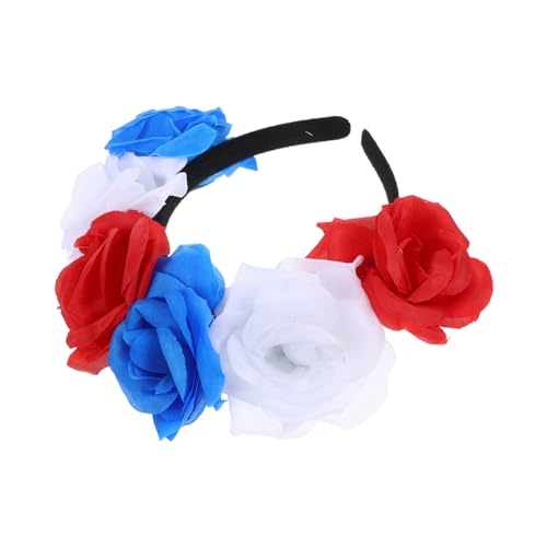 FIXOSHEE Halloween Rosen Blumenkranz Stirnband Leichtes Langlebiges Haarschmuck für Damen Festival Party Kostüm Zubehör in Hellblau Rot FIXOSHEE Halloween Rosen Blumenkranz Stirnband Leichtes Langlebiges Haarschmuck für Damen Festival Party Kostüm Zubehör in Hellblau Rot von FIXOSHEE