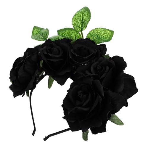 FIXOSHEE Halloween Rosen Haarreif mit Elastischem Rosenkopf Dekoratives Blumen Haarband für Damen Accessoire für Kostüm und Cosplay Partys Wahl für Halloween und Festliche Anlässe FIXOSHEE Halloween Rosen Haarreif mit Elastischem Rosenkopf Dekoratives Blumen Haarband für Damen Accessoire für Kostüm und Cosplay Partys Wahl für Halloween und Festliche Anlässe von FIXOSHEE
