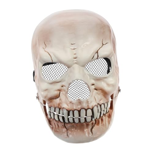 FIXOSHEE Halloween Schädel Maske mit Beweglichem Mund Kunststoff Leichte Gruselige Cosplay Maske für Halloween Party Kostüm Dekoration FIXOSHEE Halloween Schädel Maske mit Beweglichem Mund Kunststoff Leichte Gruselige Cosplay Maske für Halloween Party Kostüm Dekoration von FIXOSHEE