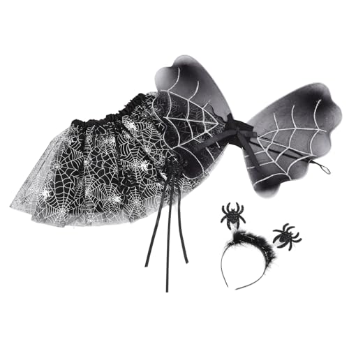 FIXOSHEE Halloween Spinnennetz Tüllrock Set Teiliges Festival Kostüm mit Haarreif Langlebiges Abs und Stoffmaterial Bequem Reißfest für Bühnenauftritte und Partys FIXOSHEE Halloween Spinnennetz Tüllrock Set Teiliges Festival Kostüm mit Haarreif Langlebiges Abs und Stoffmaterial Bequem Reißfest für Bühnenauftritte und Partys von FIXOSHEE