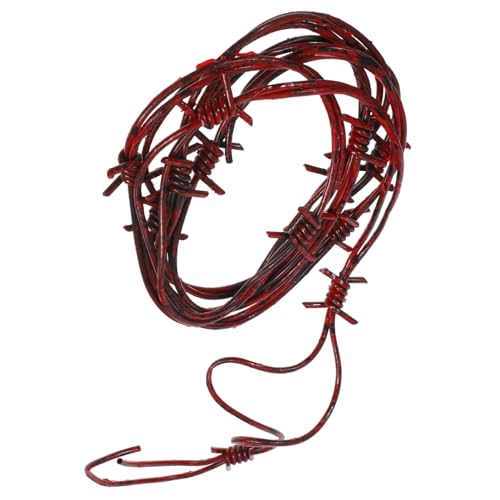 FIXOSHEE Halloween Stacheldraht Deko Rote Simulation Stacheldraht Girlande Gruselige Party Wanddekoration Für Halloween Kostümspukhaus FIXOSHEE Halloween Stacheldraht Deko Rote Simulation Stacheldraht Girlande Gruselige Party Wanddekoration Für Halloween Kostümspukhaus von FIXOSHEE