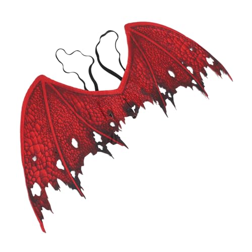 FIXOSHEE Halloween Teufelsflügel aus Rotem Vliesstoff Robustes Cosplay Requisit für Party Bühne Kostümfest Leicht Langlebig für Halloween Festival-Dekoration FIXOSHEE Halloween Teufelsflügel aus Rotem Vliesstoff Robustes Cosplay Requisit für Party Bühne Kostümfest Leicht Langlebig für Halloween Festival-Dekoration von FIXOSHEE