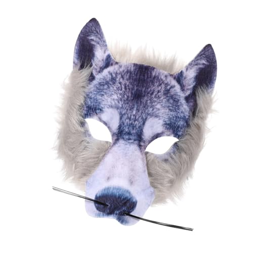 FIXOSHEE Halloween Wolf Maske Halbgesichts-maske aus Gruseliges Party-accessoire für Erwachsene für Kostümpartys Maskeraden und Halloween-veranstaltungen von FIXOSHEE