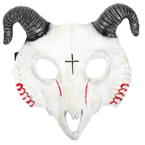 FIXOSHEE Halloween Ziegenkopf Maske aus Langlebigem Material für Erwachsene Gruselige Karneval Cosplay Requisite für Halloween Kostüme und Party Dekoration FIXOSHEE Halloween Ziegenkopf Maske aus Langlebigem Material für Erwachsene Gruselige Karneval Cosplay Requisite für Halloween Kostüme und Party Dekoration von FIXOSHEE
