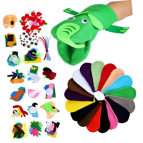 FIXOSHEE Handpuppen Bastelset DIY Filz Handpuppe mit Pompoms und Augen für Puppenspiel Kreatives Tier Handpuppen Zubehör FIXOSHEE Handpuppen Bastelset DIY Filz Handpuppe mit Pompoms und Augen für Puppenspiel Kreatives Tier Handpuppen Zubehör von FIXOSHEE