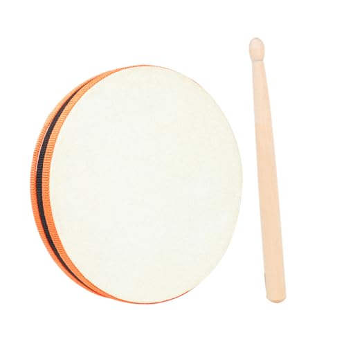 FIXOSHEE Handschlag Trommel Holzspielzeug Doppelseitig mit Seilgriff Sicher und Tragbar für Musikalische Früherziehung Fördert Greiffähigkeit und Rhythmusgefühl für Kleinkinder von FIXOSHEE