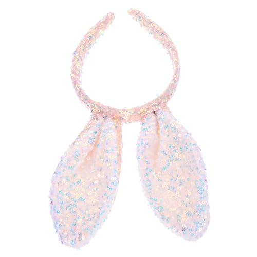 FIXOSHEE Hasenohren Haarreif Glitzerndes Bunny Ear Headband Verstellbar Weicher Haarschmuck Ostern Party Kostüm Zubehör Für Frauen von FIXOSHEE