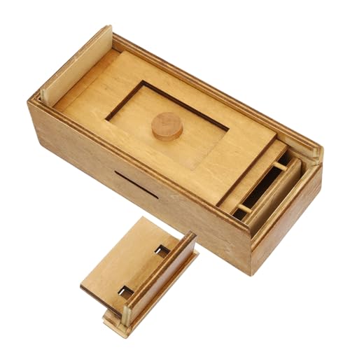 FIXOSHEE Holz Aufbewahrungsbox mit Geheimen Fächern Kreatives Holzspielzeug zur Aufbewahrung Pädagogisches Denkspiel für Sicherer Premium holzwerkstoff als Geschenkbox für Geburtstag und von FIXOSHEE