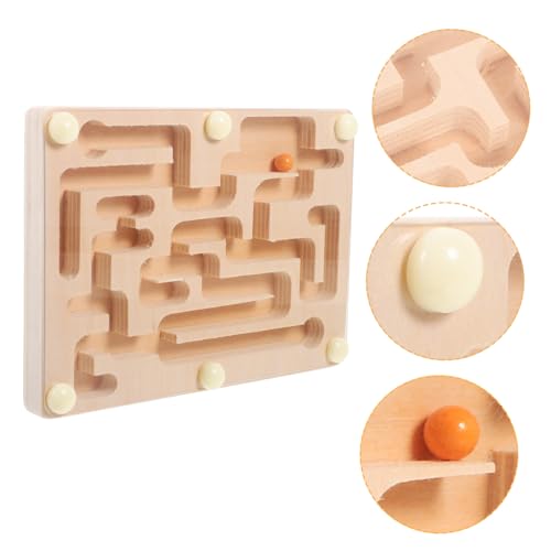 FIXOSHEE Holz Balance Maze Konzentrationstraining Puzzle Brett mit Abgerundeten Kanten Sicher für Pädagogisches Geschicklichkeitsspielzeug von FIXOSHEE