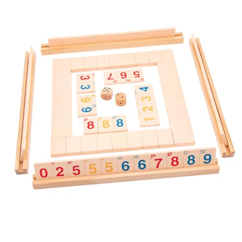 FIXOSHEE Holz Brettspiel mit Zahlen und Würfeln Digitales Lernspiel für Eltern Pädagogisches Gesellschaftsspiel Zahlenreihenfolge und Familienunterhaltung von FIXOSHEE