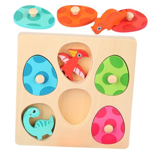FIXOSHEE Holz Dinosaurier Ei Puzzle Mehrschichtiges Lernspielzeug für Pädagogisches Jigsaw Puzzle Langlebig Sicher Fördert Eltern Junge Mädchen Bindung und Spielerisches Lernen von FIXOSHEE