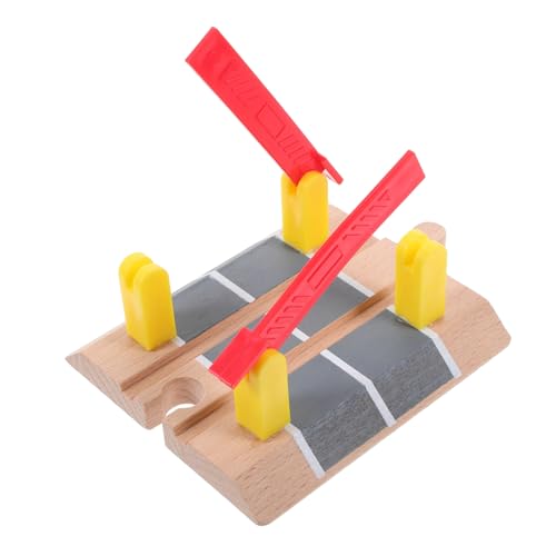 FIXOSHEE Holz Eisenbahn Zubehör Railing Barrier Eisenbahnabsperrung Dekoratives Bahnübergang Modell Pädagogisch Handarbeit Spielspaß von FIXOSHEE
