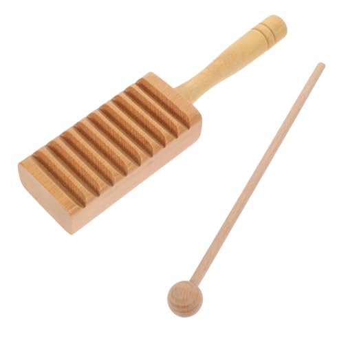 FIXOSHEE Holz Guiro Percussion für Handliches Orff Instrument Robustes Musikspielzeug Kreativität Kognitiven Fähigkeiten und Musikalischem Potenzial für Anfänger von FIXOSHEE