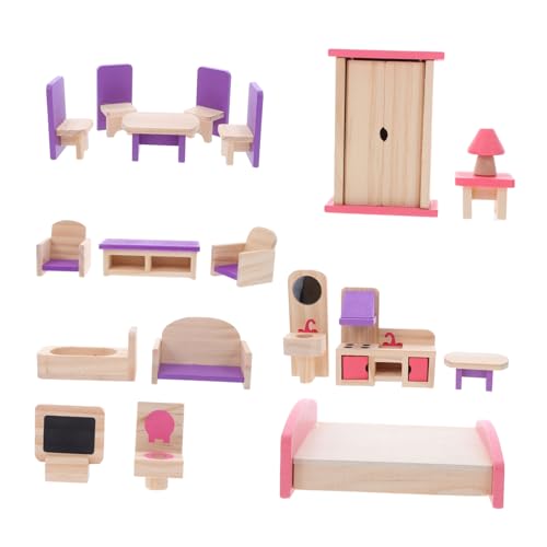 FIXOSHEE Holz Puppenhaus Möbel Set Teilig Stabiles DIY Miniatur Möbel Zubehör für Kinderfreundlich zum Zusammenbauen Fördert Rollenspiel und Familienzeit FIXOSHEE Holz Puppenhaus Möbel Set Teilig Stabiles DIY Miniatur Möbel Zubehör für Kinderfreundlich zum Zusammenbauen Fördert Rollenspiel und Familienzeit von FIXOSHEE