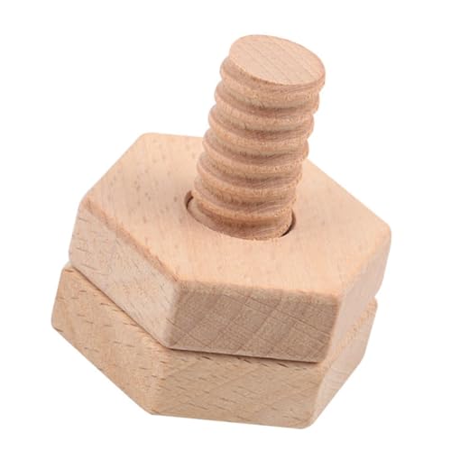 FIXOSHEE Holz Schraubspielzeug Langlebiges Montessori Lernspielzeug aus Natürlichem Holz Fördert Hand Auge koordination und Formenerkennung Pädagogisch Empfehlenswert für Ab Jahren von FIXOSHEE